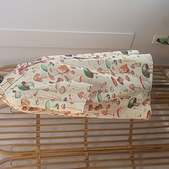 Mushroom shirt mens size large tan brown orange green - Picture 4 of 9